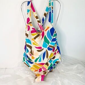 Tabitha Brown Multicolored OnePiece Swimsuit! Size 18 NWOT